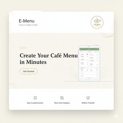 قائمة طعام المطاعم منيو E-Menu